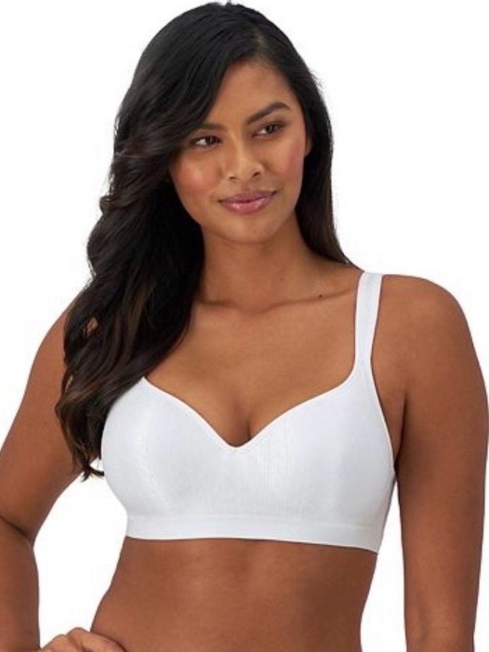 Bali Smooth Wireless Bra - White Comfortable Seamless 38C